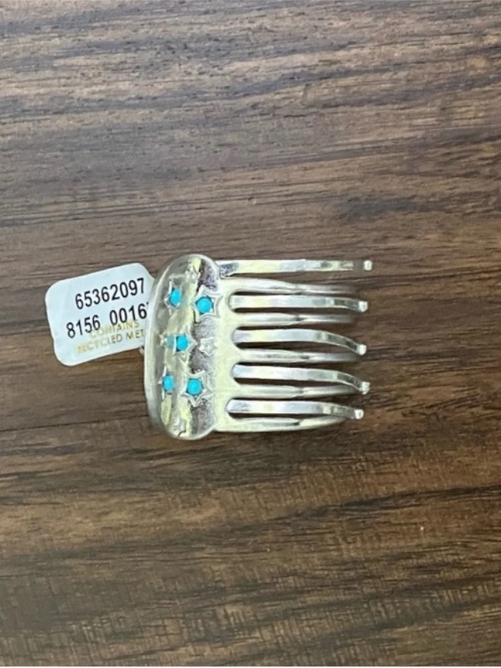Free People Silver Hair glow with Turquoise Star Accents